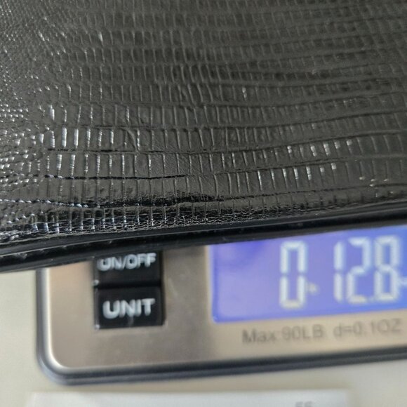 Vintage Black Faux Croc Embossed Shoulder Bag Lady Like Old Money - Picture 12 of 12